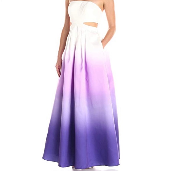 DECODE 1.8 WHITE/PURPLE OMBRÉ PROM DRESS - Picture 5 of 5